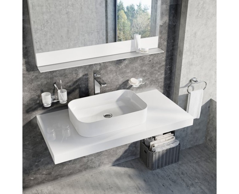 Ravak Ceramic 550 R Slim Vannas istabas izlietne 55x37cm, uzliek