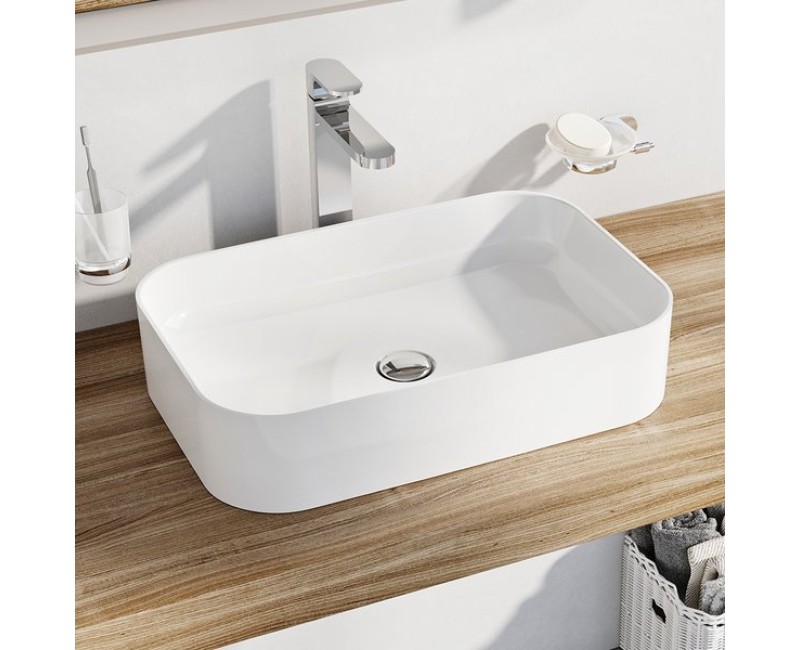 Ravak Ceramic 550 R Slim Vannas istabas izlietne 55x37cm, uzliek