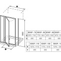 RAVAK Душевые двери SDOP-80 полистирол