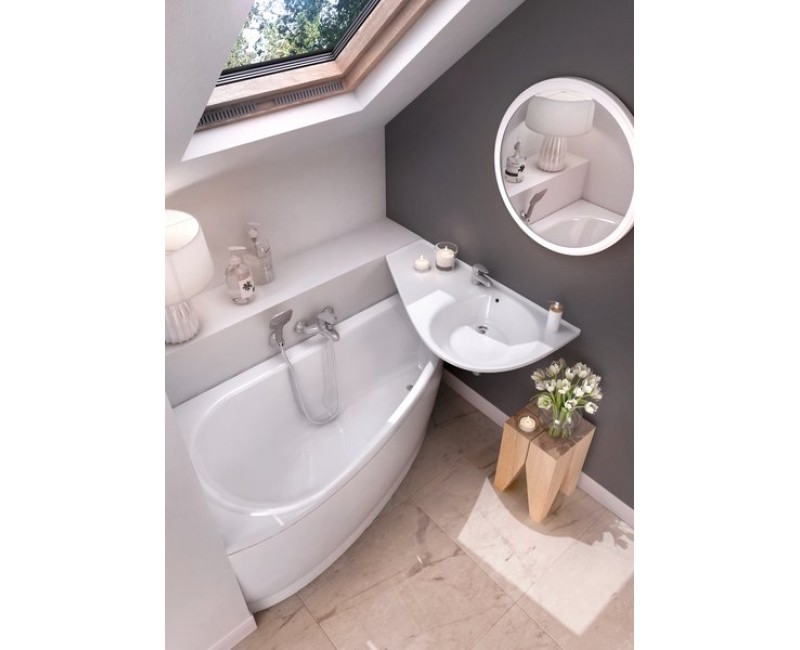 RAVAK Stūra vanna Avocado L 160x75