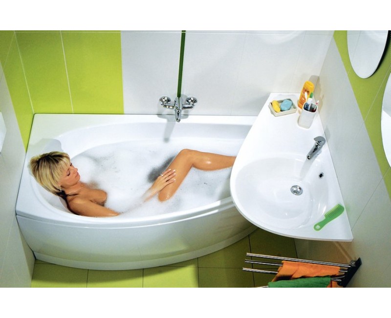 RAVAK Stūra vanna Avocado L 160x75