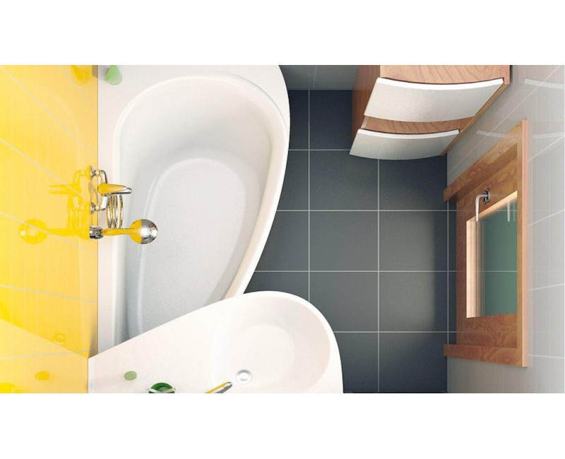 RAVAK Stūra vanna Avocado L 160x75