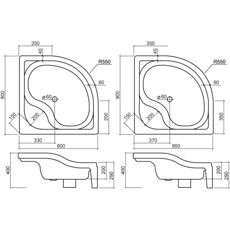 Roth Roltechnik Душевой уголок полукруглый Madison Neo 900x900mm Roth Roltechnik Душевой уголок полукруглый Madison Neo 900x900mm