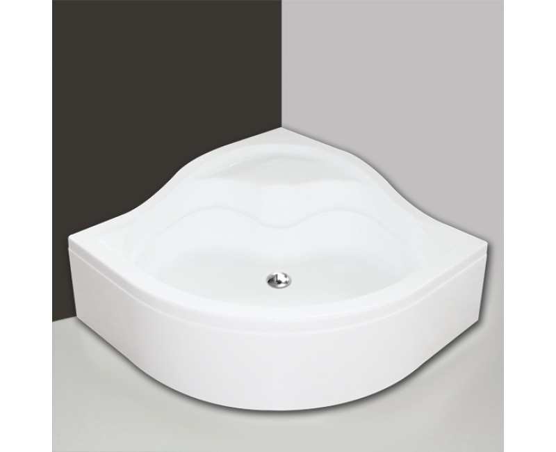 Roltechnik Dušas paliktnis pusapaļš Semideep Neo 900x900,balts