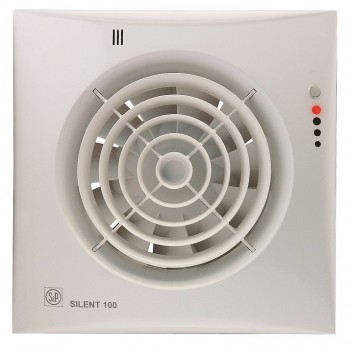 S&P Ventilators Silent Silver 100CRZ,регулируемый таймер, 020122