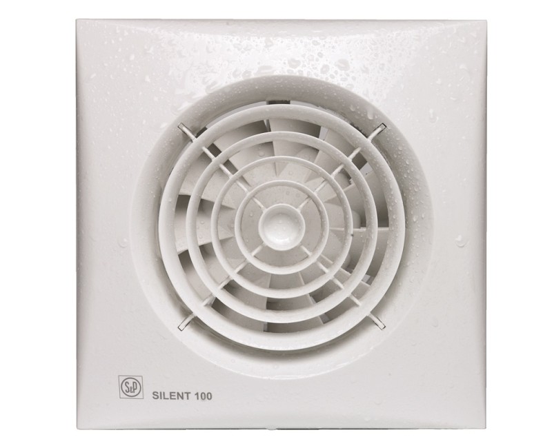 S&P Ventilators Silent 100CRZ, регулируемый таймер, 0201206