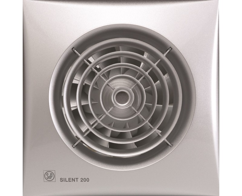 S&P Ventilators Silent Silver 200CRZ, reg.laika aizture, 0201241