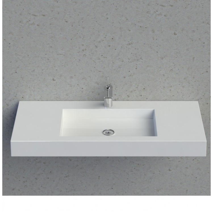 Vispool Akmens masas izlietne F-1000 100x45 cm, balta Vispool Akmens masas izlietne F-1000 100x45 cm, balta