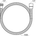 Ravak Шланг для душа, L=1500, 911.00
