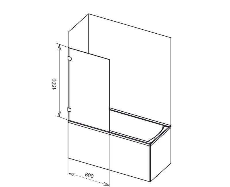 RAVAK Vannu sieniņa BVS1-80