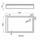 Vispool Taisnstūra dušas paliktnis QQ-145 1450x800mm Vispool Taisnstūra dušas paliktnis QQ-145 1450x800mm