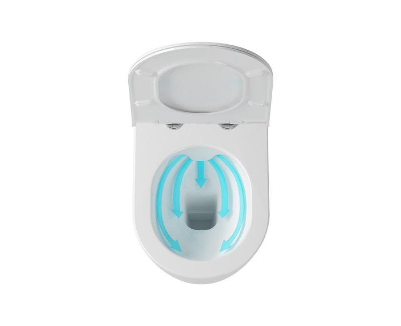 Ravak Uni Chrome RimOff Piekaramais WC pods, balts X01535