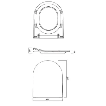 Poda vāks Cersanit CITY OVAL SLIM ar SoftClose+QuickReleas Balts K98-0146