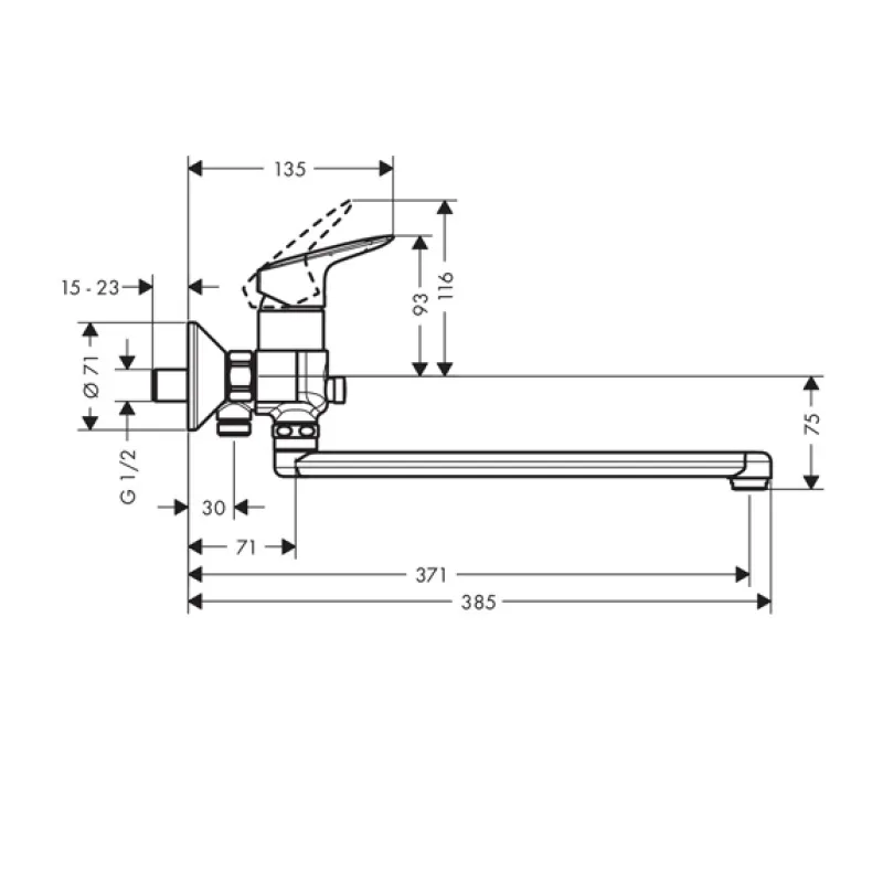 Hansgrohe Logis Vannas/dušas jaucējkrāns, 71402000