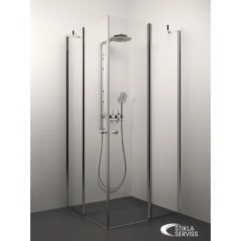 Stikla Serviss Dušas stūris kvadrātveida ANNA 100x100cm