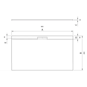 Dušas paliktnis Sanindusa Marina Star, 80x80x3 cm, akmens masa, balts, 9708008000