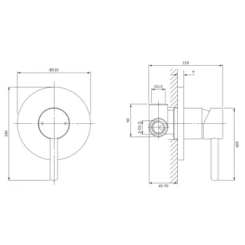 Dušas masītājs Omnires Y Y1245NI