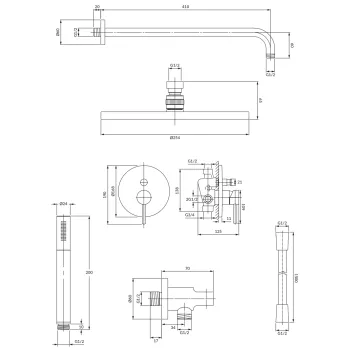 Dušas sistēma Omnires Y  SYSY35GR