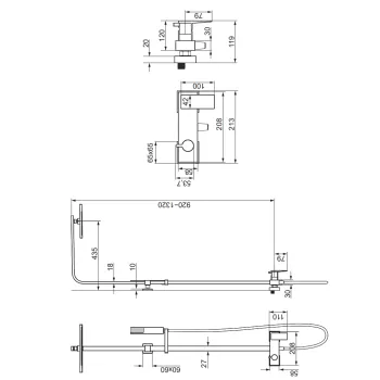 OMNIRES FRESH  VANNAS/DUŠAS SISTĒMA AR VIRSDUŠU FR7144CR