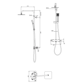 OMNIRES UNI VANNAS/DUŠAS SISTĒMA Y1244JBL