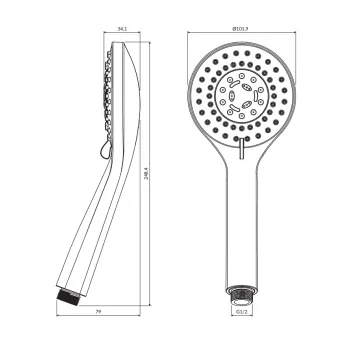 Omnires YOSEMITE Dušas klausule YOSEMITE-RCR