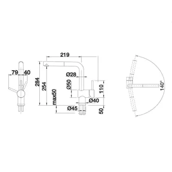 Virtuves maisītājs BLANCO LINUS-S Rock grey HD 518813