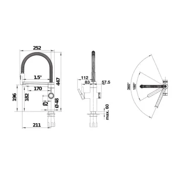 Virtuves maisītājs BLANCO EVOL-S PRO FILTER Matēts Zelts HD 527430