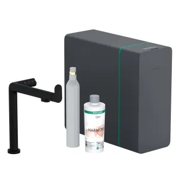 Vitruves maisītājs Hansgrohe Aqittura M91, SodaSystem, sBox, matēti melns 76810670