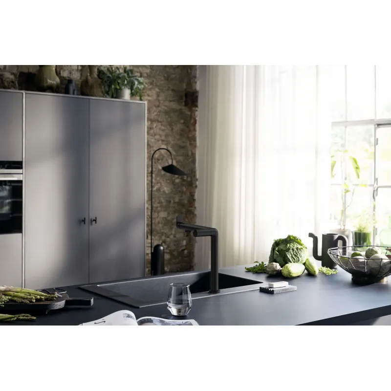Vitruves maisītājs Hansgrohe Aqittura M91, SodaSystem, sBox, matēti melns 76810670