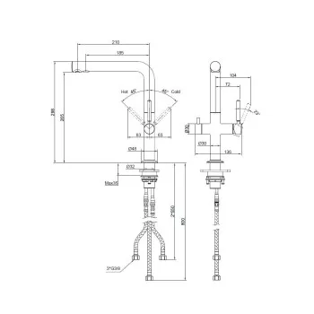 Virtuves maisītājs Kielle Wimeo filtrētam ūdenim Melns Matēts 10525F24