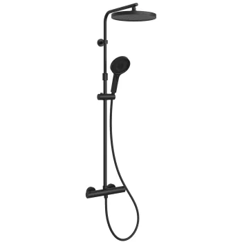 Dušas sistēma Kielle Oudee ar termostatu, 3 strūklas Melna Matēts 20602014