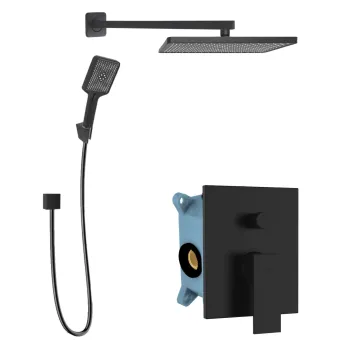 Dušas sistēma Kielle Arkas I iebūvējams, Melna Matēts 20611SP24