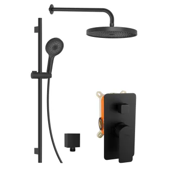 Dušas sistēma Kielle Vega iebūvējams, Melna Matēts 20618SP24