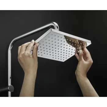 Dušas sistēma Hansgrohe Vernis Shape Showerpipe 230 1jet EcoSmart Ar termostatu Hromēta 26097000