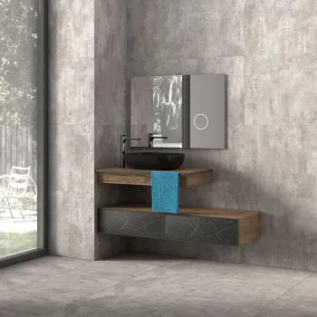 Vannas istabas spogulis Kielle Idolio ar LED apgaismojumu un apsildi 70x100cm +kosmētikas spogulis  50324041