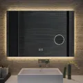 Vannas istabas spogulis Kielle Idolio ar LED apgaismojumu un apsildi 60x80cm +kosmētikas spogulis  50324011