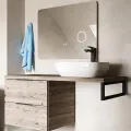 Vannas istabas spogulis Kielle Idolio ar LED apgaismojumu un apsildi 60x80cm +kosmētikas spogulis  50324021