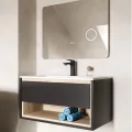 Vannas istabas spogulis Kielle Idolio ar LED apgaismojumu un apsildi 60x80cm +kosmētikas spogulis  50324021