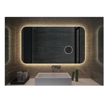 Vannas istabas Spogulis Kielle Idolio ar LED apgaismojumu melns 100x70cm +Kosmētikas spogulis 50324031