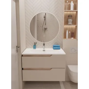 Vannas istabas spogulis Kielle Idolio ar LED apgaismojumu un apsildi, D60cm 50324051