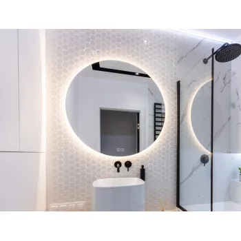 Vannas istabas spogulis Kielle Idolio ar LED apgaismojumu un apsildi, D100cm 50324071