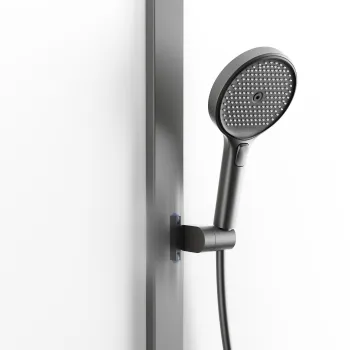 Dušas komplekts Kielle Vega ar termostatu, 3 strūklas Gun metal 20618023