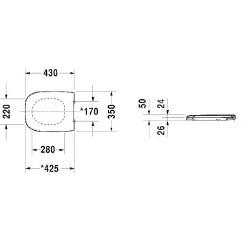 Poda vāks Duravit D-Code, balts