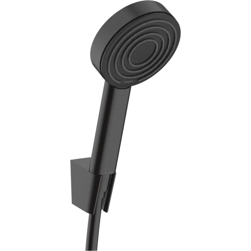 Dušas komplekts Hansgrohe Pulsify 105 1jet, ar turētāju un dušas vadu 1250mm, matēts melns