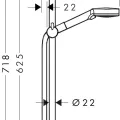 Dušas komplekts Hansgrohe Vernis Blend Vario ar rokas dušu, 650mm, melns