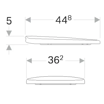Poda vāks Geberit Selnova cietais ovāls, uzstādīšana no apakšas