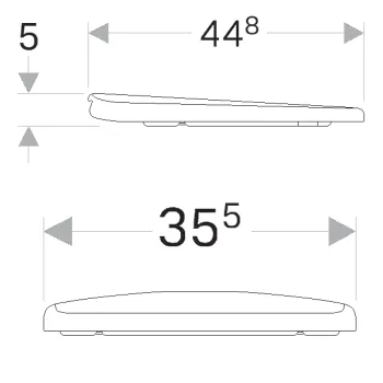 Poda vāks Geberit Selnova Square ar SoftClose funkciju, uzstādīšana no augšas