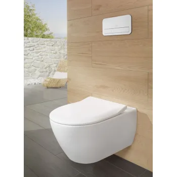 Piekaramais tualetes pods Villeroy&Boch Subway 2.0 komplekts, ar DirectFlush, balts, CeramicPlus, ar vāku