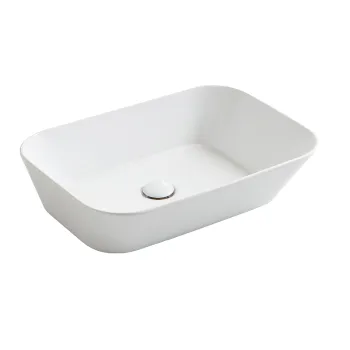 Vannas istabas izlietne Simas Wave 60x42xh16.5cm, kvadrātformas, uz virsmas, balta