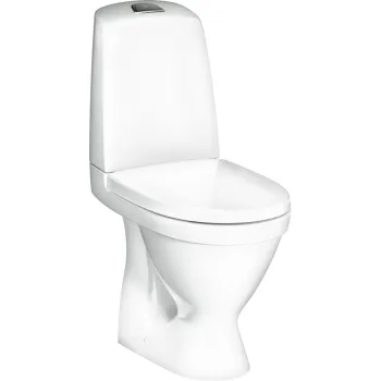Tualetes Pods Gustavsberg Nautic 1510, Hygienic Flush mala, vāks ar Soft Close/Quick Release, Ceramicplus, balts